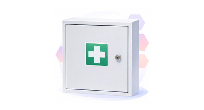 Nástenná lekárnička pre 5 osôb – kovová