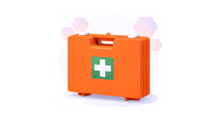 Lekárnička v plastovom kufríku pre 5 osôb