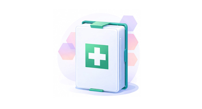 Mobilná nástenná lekárnička pre 5 osôb – plastová